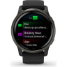 Часы GARMIN VENU 2 SLATE STAINLESS STEEL BEZEL WITH BLACK CASE AND SILICONE BAND 010-02430-11