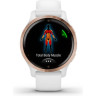 Часы GARMIN VENU 2S ROSE GOLD STAINLESS STEEL BEZEL WITH WHITE CASE AND SILICONE BAND 010-02429-13