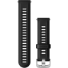 Ремешок сменный GARMIN для Forerunner 955 с серебристой застежкой, черный 010-11251-3U