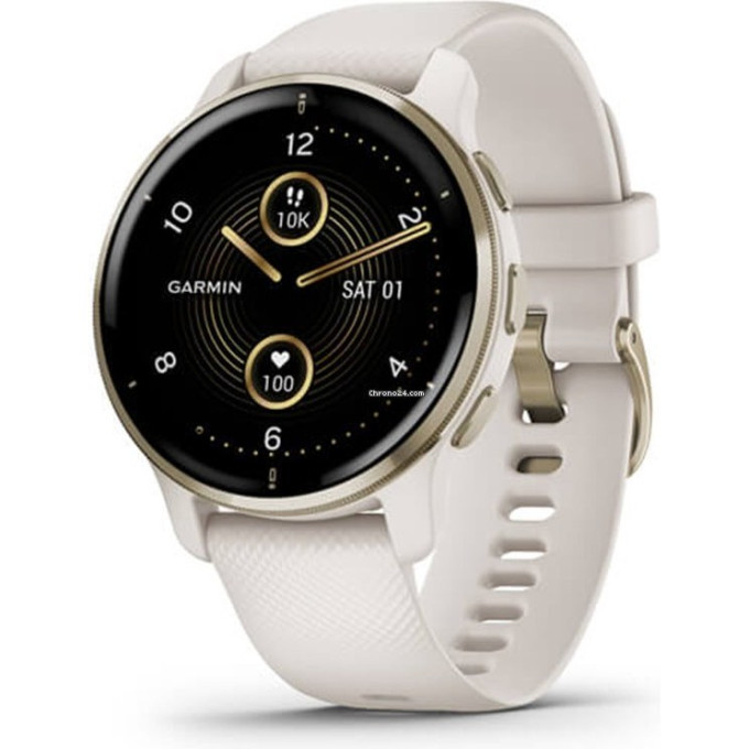 Спортивные смарт-часы GARMIN VENU 2 PLUS, 43 мм, белый 010-02496-12